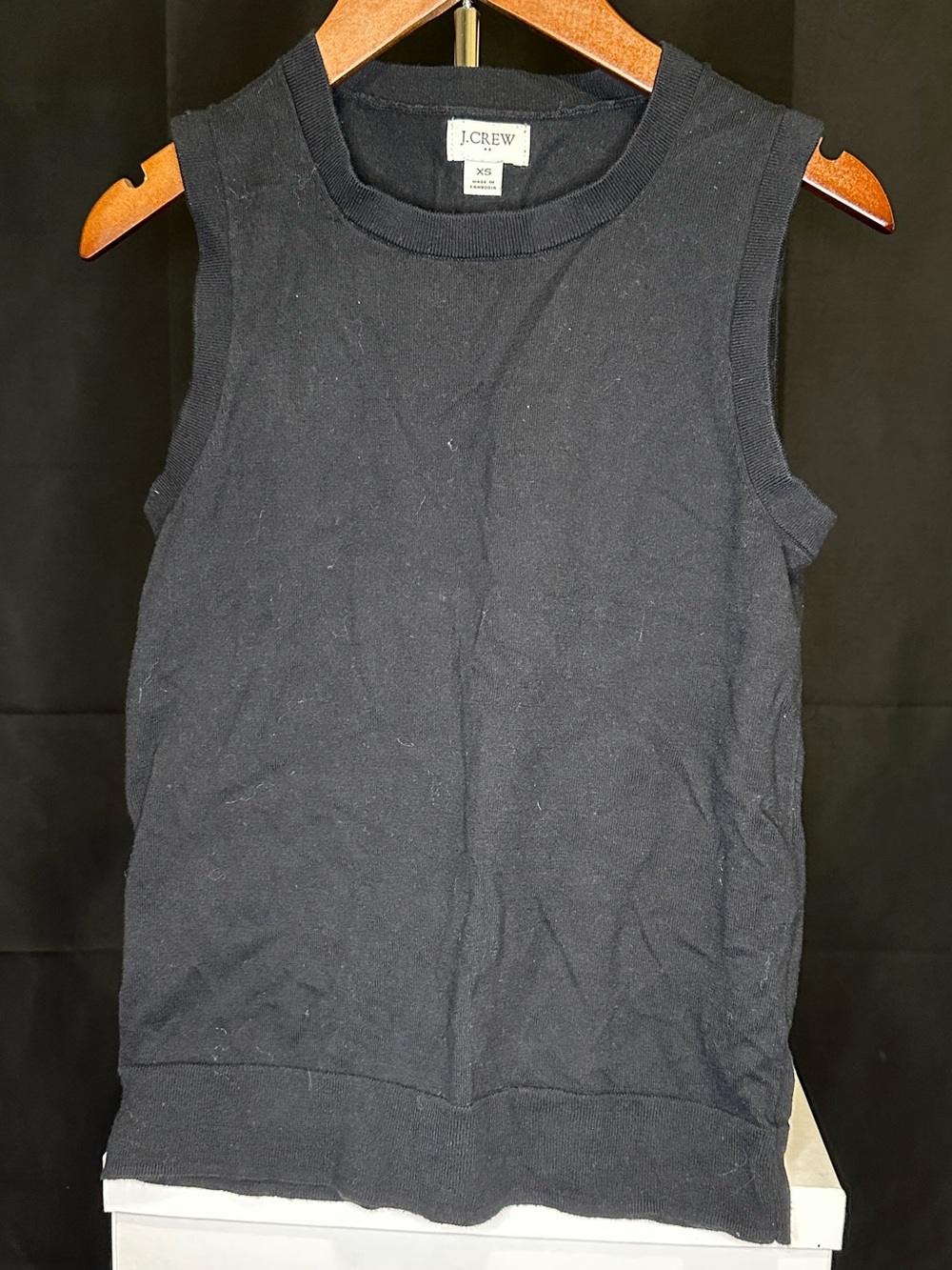 J. Crew Black Sleeveless Knit Tank